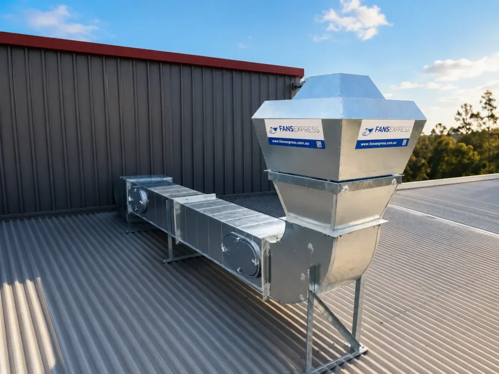 Roof-mounted fan