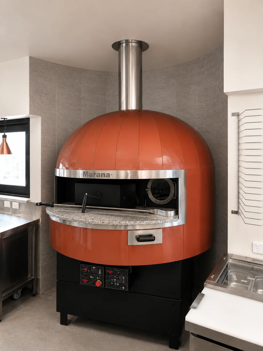 Commercial pizza oven exhaust installation